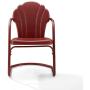 Crosley Tulip 2 Piece Chair Set Dark Red Satin