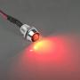 Cobella 4mm Metal Indicator Light 12V Waterproof Signal Lamp 0.3'' Mounting Hole Diameter, 2PCS, Red