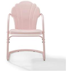 Crosley Tulip 2 Piece Chair Set Pastel Pink Gloss