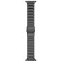 LDFAS Compatible for Apple Watch Band 44mm 42mm, Sport Stainless Steel Metal Strap with Safety Buckle for iWatch Bands Compatible for Apple Watch SE, Apple Watch Series 6/5/4/3 Smartwatch, Space Gray