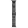 LDFAS Compatible for Apple Watch Band 44mm 42mm, Sport Stainless Steel Metal Strap with Safety Buckle for iWatch Bands Compatible for Apple Watch SE, Apple Watch Series 6/5/4/3 Smartwatch, Space Gray