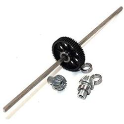 Hong TTH - Parts & Accessories Metal Main Axie Drive Shaft with Gears Bearing Set PX9200-25 for 1/12 PX9200 High Speed RC Car Upgrade Spare Parts