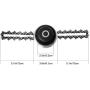 WICHEMI 65Mn Trimmer Head Coil Garden Lawn Mower Chain Brush Cutter Accessory Mower Grass Head Replacement Part Outdoor Tools Universal (Black)