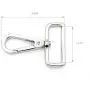 CRAFTMEmore 2PCS 1-1/2 Inch Push Gate Snap Hooks Metal Swivel Lobster Claw Clasp Purse Hardware SC21 (Brushed Brass)