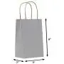 PTP BAGS Hi Ho Silver 5'' x 3'' x 8'' Tote Bags [Pack of 250] Recyclable Metallic Kraft Paper Gift Bags