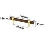 RZDEAL 4Pcs Hole Centers:3.78''(96mm) Decorative Cabinet Knobs and Pulls Brass Walnut Drawer Pulls Funiture Hardware Door Handles
