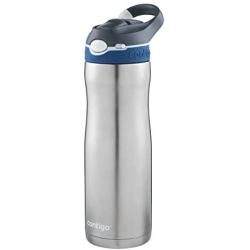 Contigo Autospout Straw Ashland Chill Vacuum-Insulated Stainless Steel Water Bottle, 20 oz., Monaco