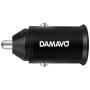 Car Charger, DAMAVO Mini 4.8 A Metal Dual USB Car Charger, Power Drive 2 Alloy Flush Fit Car Adapter with Blue LED 2 Port Charging Compatible with iPhone XR/Xs/Max/X, iPad Pro/Mini, Galaxy, LG (1 PCS)