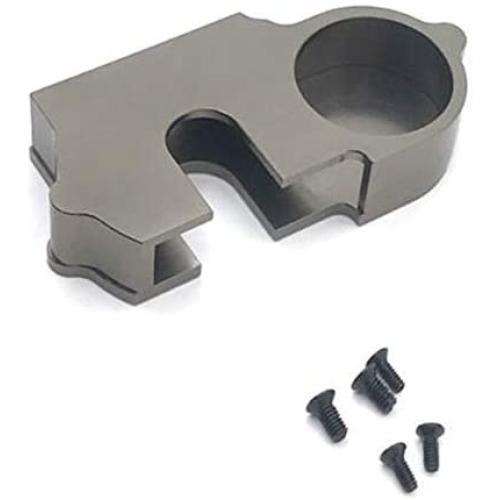 HONG YI-HAT WLtoys 144001 124018 124019 RC car Parts Metal Upgrade dust Cover Suitable for Upper and Lower Cover of Reduction Gear Spare Parts (Color : Black)
