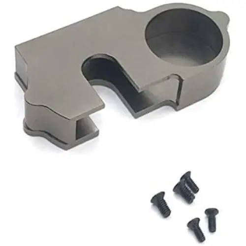 HONG YI-HAT WLtoys 144001 124018 124019 RC car Parts Metal Upgrade dust Cover Suitable for Upper and Lower Cover of Reduction Gear Spare Parts (Color : Black)