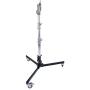 Sunset Foto 14in. Wheeled Roller Light Stand Low Base - Heavy Duty 100% Metal Steel Construction - Max Weight 66 pounds