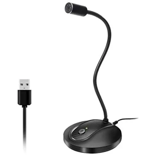 USB Desktop Microphone with Mute Button, Plug&Play Condenser, Computer, PC, Laptop, Mac, PS4 Mic LED Indicator -360 Gooseneck Design -Recording, YouTube, Gaming, Streaming (Omnidirectional-JV601) USB Desktop Microphone with Mute Button, Plug&Play Condenser, Computer, PC, Laptop, Mac, PS4 Mic LED Indicator -360 Gooseneck Design -Recording, YouTube, Gaming, Streaming (Omnidirectional-JV601)