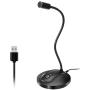 USB Desktop Microphone with Mute Button, Plug&Play Condenser, Computer, PC, Laptop, Mac, PS4 Mic LED Indicator -360 Gooseneck Design -Recording, YouTube, Gaming, Streaming (Omnidirectional-JV601)