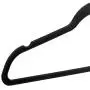 Amazon Basics Slim, Velvet, Non-Slip Clothes Suit Hangers, Black/Silver - Pack of 50