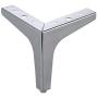 Alemon 6'' Height Straight Metal Chrome Sofa Legs Replacement Parts with Screws, Set of 4