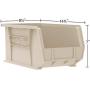Akro-Mils 30240 AkroBins Plastic Storage Bin Hanging Stacking Containers, (15-Inch x 8-Inch x 7-Inch), Blue, (12-Pack) (30240BLUE)