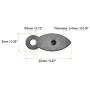 uxcell Frame Turn Button, 7/8'' Metal Flat with Screws for Hanging Pictures, Photos, Drawings and Posters, 50 Pcs (Black)