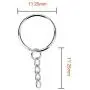 Paxcoo 150Pcs Split Key Chain Rings with Chain and Jump Rings Bulk for Crafts (25mm)