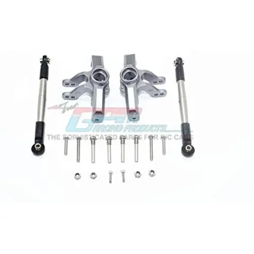 Losi 1/10 Baja Rey 4WD Desert Truck (LOS03008) Upgrade Parts Aluminum Front Knuckle Arm + Stainless Steel Adjustable Tie Rods - 18Pc Set Gray Silver Losi 1/10 Baja Rey 4WD Desert Truck (LOS03008) Upgrade Parts Aluminum Front Knuckle Arm + Stainless Steel Adjustable Tie Rods - 18Pc Set Gray Silver