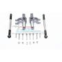 Losi 1/10 Baja Rey 4WD Desert Truck (LOS03008) Upgrade Parts Aluminum Front Knuckle Arm + Stainless Steel Adjustable Tie Rods - 18Pc Set Gray Silver