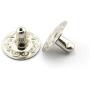 60 Sets 10mm Metal Snap Fasteners Press Stud Rounded Sewing Rivet Buttons Clothing Leather Craft DIY Poppers Silver