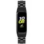 E ECSEM Compatible with Samsung Galaxy Fit SM-R370 Bands, Galaxy Fit Watch Band Solid Stainless Steel Metal Replacement Bracelet Strap fit Galaxy Fit SM-R370 Smart Watch, Adjustable (Black)