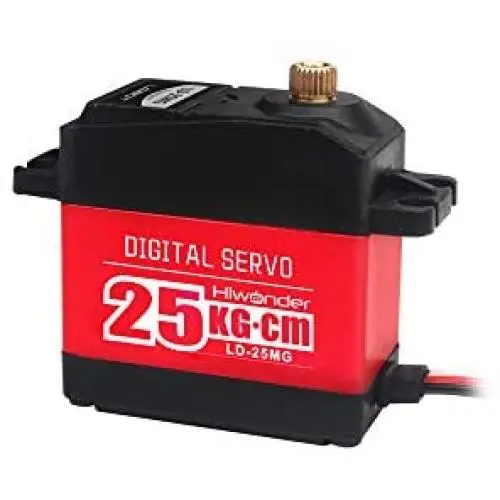 Hiwonder 25kg Standard Digital Servo with 180° Rotation High Torque, Metal Gear Aluminium Case for Robot RC Car Hiwonder 25kg Standard Digital Servo with 180° Rotation High Torque, Metal Gear Aluminium Case for Robot RC Car