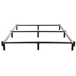 NOAH MEGATRON Queen Size Metal Bed Frame-7 Inch Heavy Duty Bedframe, 9-Leg Support for Box Spring & Mattress Foundation, 3000LBS, Black