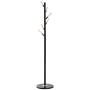 HOMCOM 69'' Metal Freestanding Modern Tree Branch 6 Wooden Rack Coat Rack with Marble Base - Black
