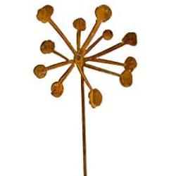 Metal Flower Arrangement 9-Piece Set | Rusty Finish | Made in USA