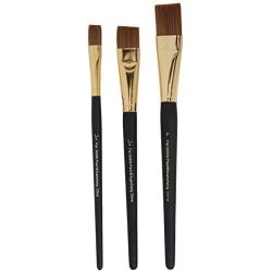 FolkArt Plaid Nylon Brush Set, 50559 Brown (3-Piece)