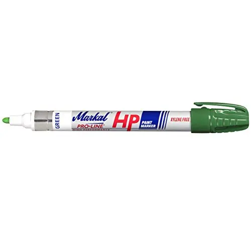 Markal - 96966 Pro-Line HP High Performance Liquid Paint Marker with 1/8'' Bullet Tip, Green (Pack of 12) Markal - 96966 Pro-Line HP High Performance Liquid Paint Marker with 1/8'' Bullet Tip, Green (Pack of 12)