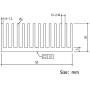 2Pcs 50mm Aluminum Heat Sink 50 x 50 x 20 mm/ 1.97 x 1.97 x0.78 Inch Heatsink 14 Fin for Peltier,Chipset and CPU Cooling -Silver