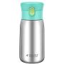 Secura Vacuum Insulated Stainless Steel Straw Water Bottle with Handle, 350ml 12oz, Green