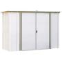 Arrow 8 x 3 Eggshell with Taupe Trim Pent Roof Galvanized Steel Garden Shed Arrow 8 x 3 Eggshell with Taupe Trim Pent Roof Galvanized Steel Garden Shed