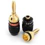 Sewell SW-29863-12 Deadbolt Banana Plugs 12-Pairs by, Gold Plated Speaker Plugs, Quick Connect