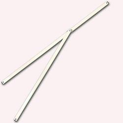 Quest Q64 10 x 10 Slant Leg Instant Up Canopy 2 Peak Truss Bars Replacement Parts Repair (White)