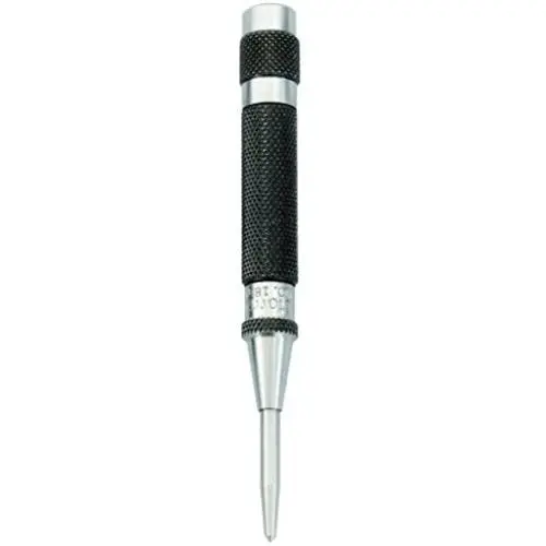 Starrett 18AA Automatic Center Punch with Hardened Steel Metal, Universal Tool for Machinists and Carpenters with Adjustable Knurled Cap to Control Blow Force, 4'' Length, 7/16'' Graduation Starrett 18AA Automatic Center Punch with Hardened Steel Metal, Universal Tool for Machinists and Carpenters with Adjustable Knurled Cap to Control Blow Force, 4'' Length, 7/16'' Graduation