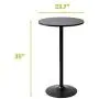 Pearington Santina 2 Pack Round Bar and Pub Table, Black