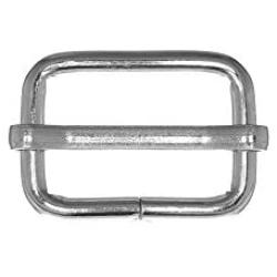 20 Pieces 3/4 Inch Silver Metal Slides Tri-Glides Buckles Strap Webbing Slider Buckles