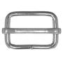 20 Pieces 3/4 Inch Silver Metal Slides Tri-Glides Buckles Strap Webbing Slider Buckles