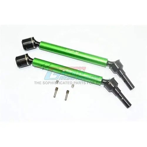 for Traxxas E-Revo 2.0 VXL Brushless (86086-4) Upgrade Parts Aluminum Body & Steel Joint Adjustable Front / Rear CVD Shaft - 1Pr Set Green