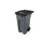 Rubbermaid Commercial Products BRUTE Rollout Heavy-Duty Wheeled Trash/Garbage Can - 32 Gallon - Gray