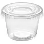[100 Sets - 1 oz.] Plastic Disposable Portion Cups With Lids, Souffle Cups