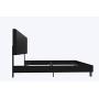 DHP Janford Upholstered Bed with Chic Design | Full | Black Faux Leather