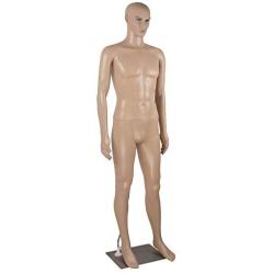 Male Mannequin Torso Dress Form Mannequin Body 73 Inches Adjustable Dress Model Male Full Body Mannequin Stand Realistic Display Mannequin Head Metal Base