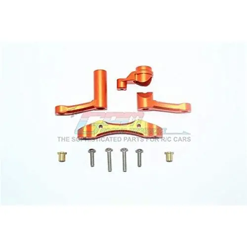 GPM Losi 1:10 Baja Rey / Rock Rey Upgrade Parts Aluminum Steering Assembly - 1 Set Orange