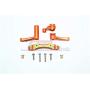 GPM Losi 1:10 Baja Rey / Rock Rey Upgrade Parts Aluminum Steering Assembly - 1 Set Orange