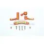 GPM Losi 1:10 Baja Rey / Rock Rey Upgrade Parts Aluminum Steering Assembly - 1 Set Orange