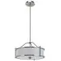 Pendant Lighting 18 inch 3 Light Drum Pendant Light with Fabric Shade and Glass Diffuser in Brushed Nickel, Classic Convertible Drum Chandelier for Living & Dinning Room XiNBEi-Lighting XB-P1199-BN Pendant Lighting 18 inch 3 Light Drum Pendant Light with Fabric Shade and Glass Diffuser in Brushed Nickel, Classic Convertible Drum Chandelier for Living & Dinning Room XiNBEi-Lighting XB-P1199-BN